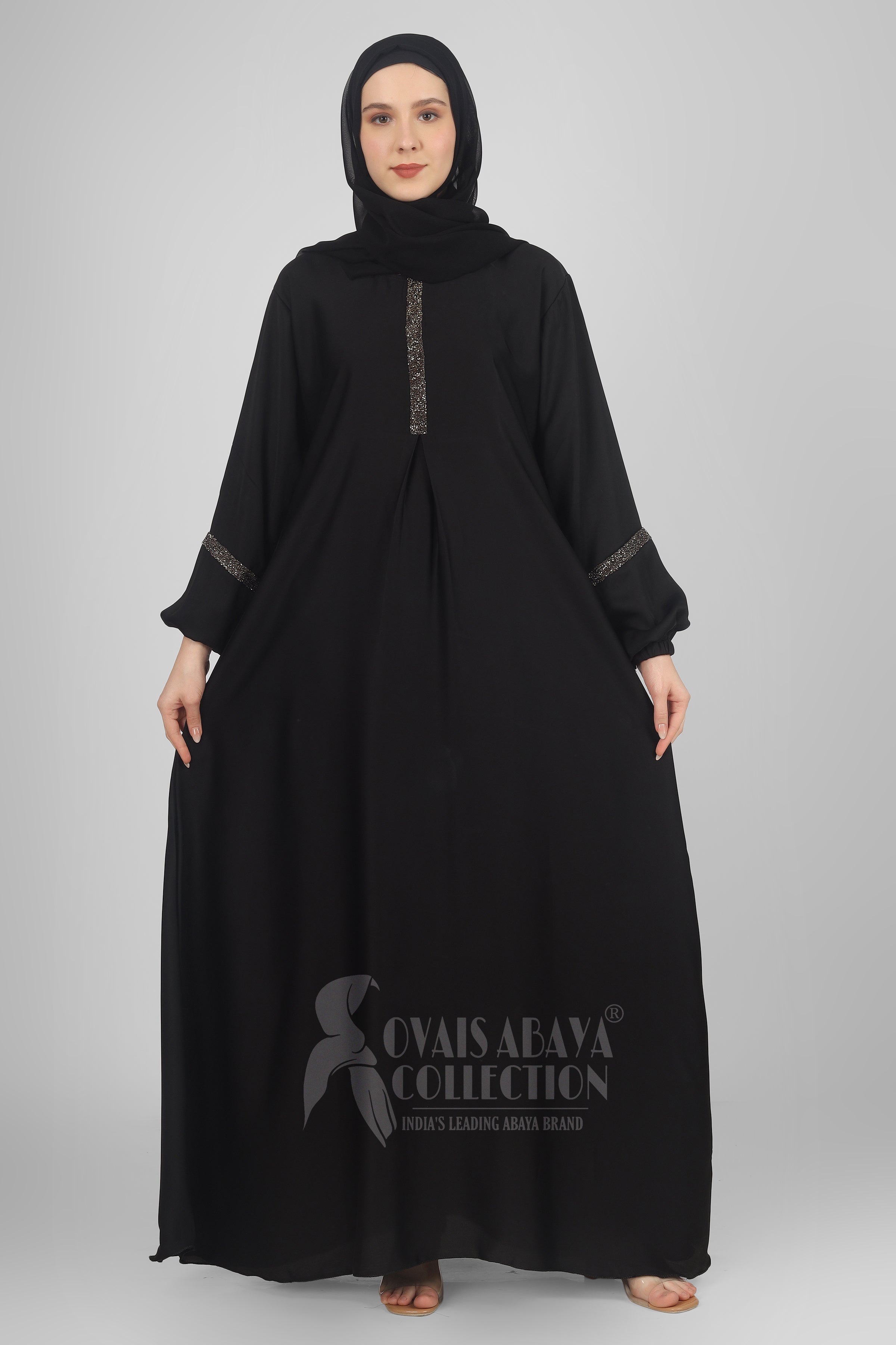 6001 - Aash Basic Abaya - BLACK ( NEW LAUNCH )