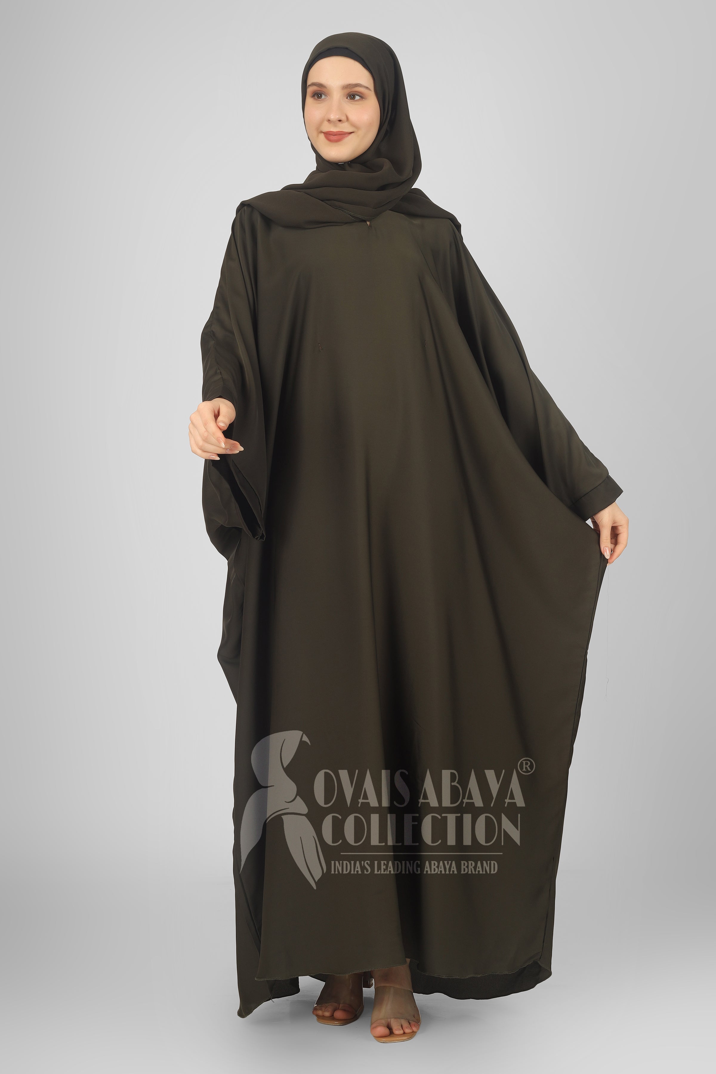 Arebiyan Kaftan Abaya ( OLIVE )