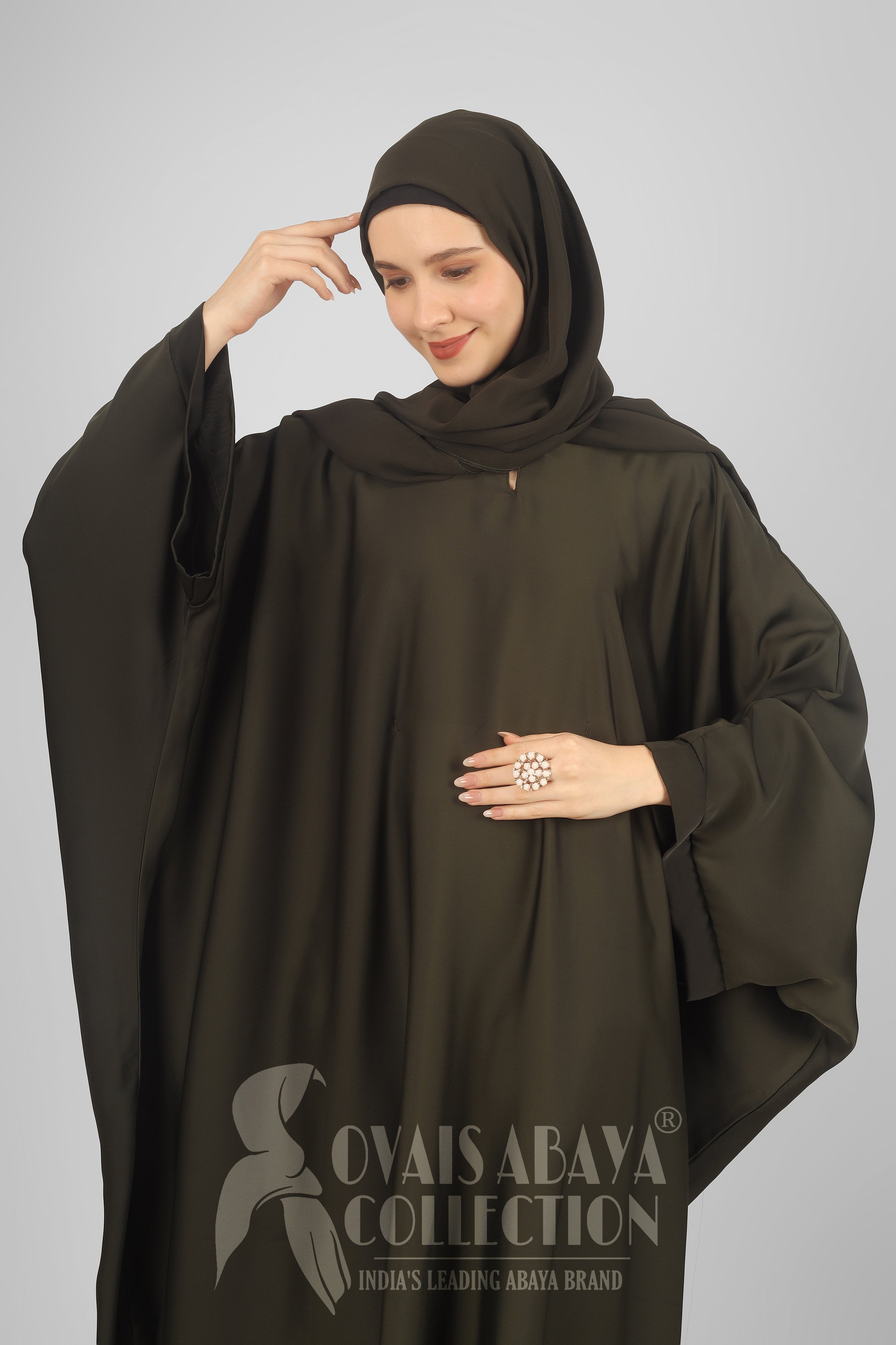 Arebiyan Kaftan Abaya ( OLIVE )