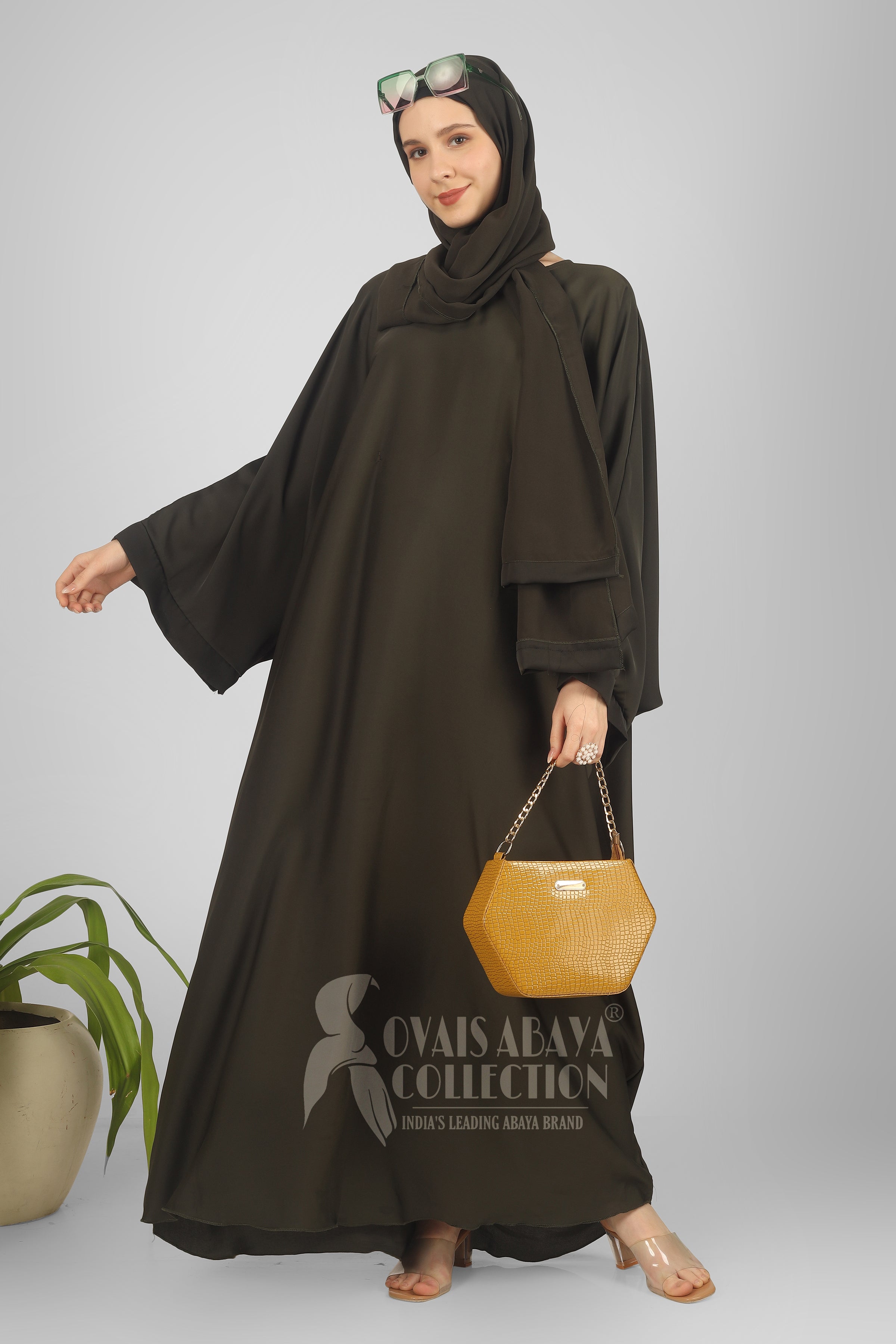 Arebiyan Kaftan Abaya ( OLIVE )