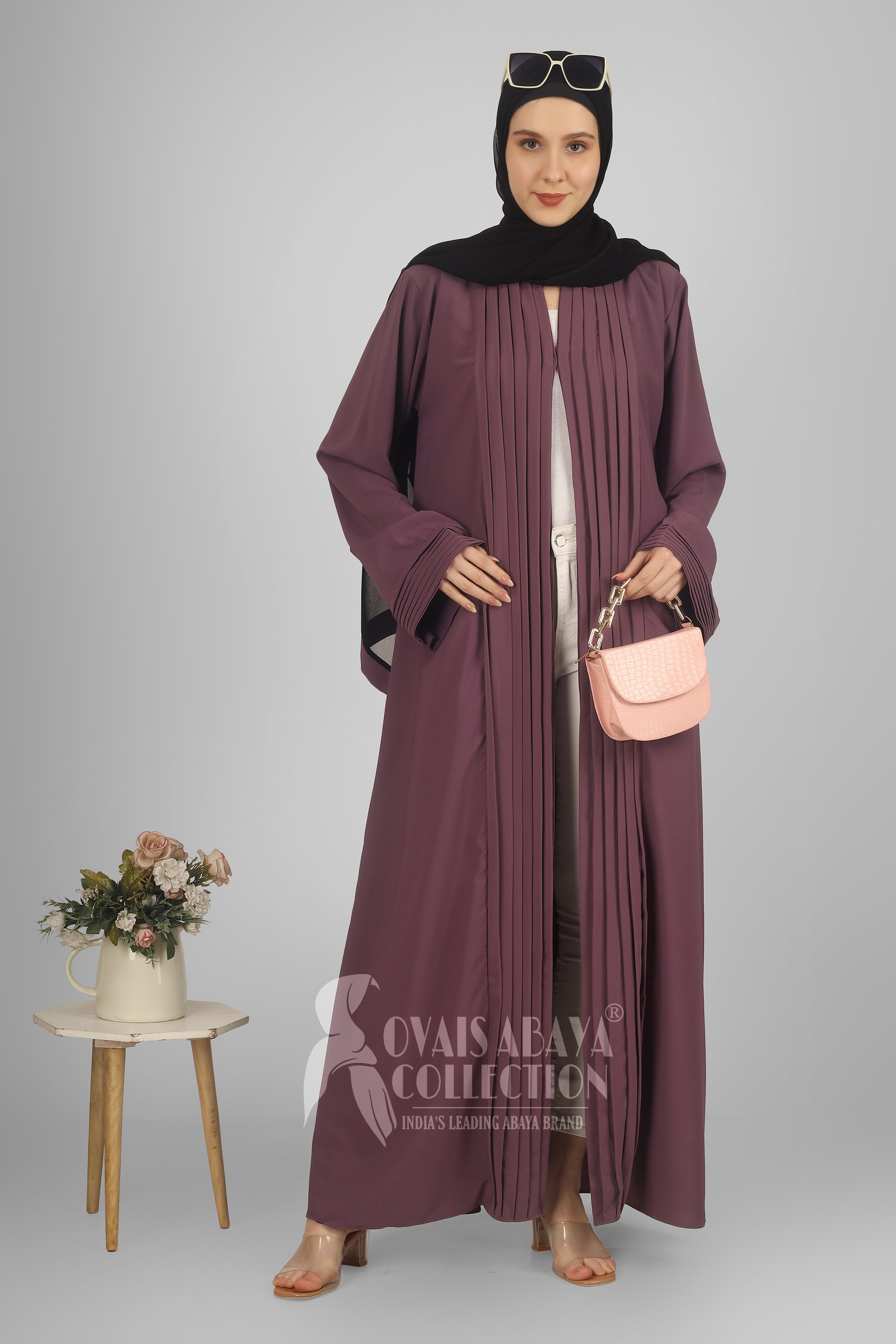 Prada Imported Kimono Abaya LAVENDER ( Wholesale Price )