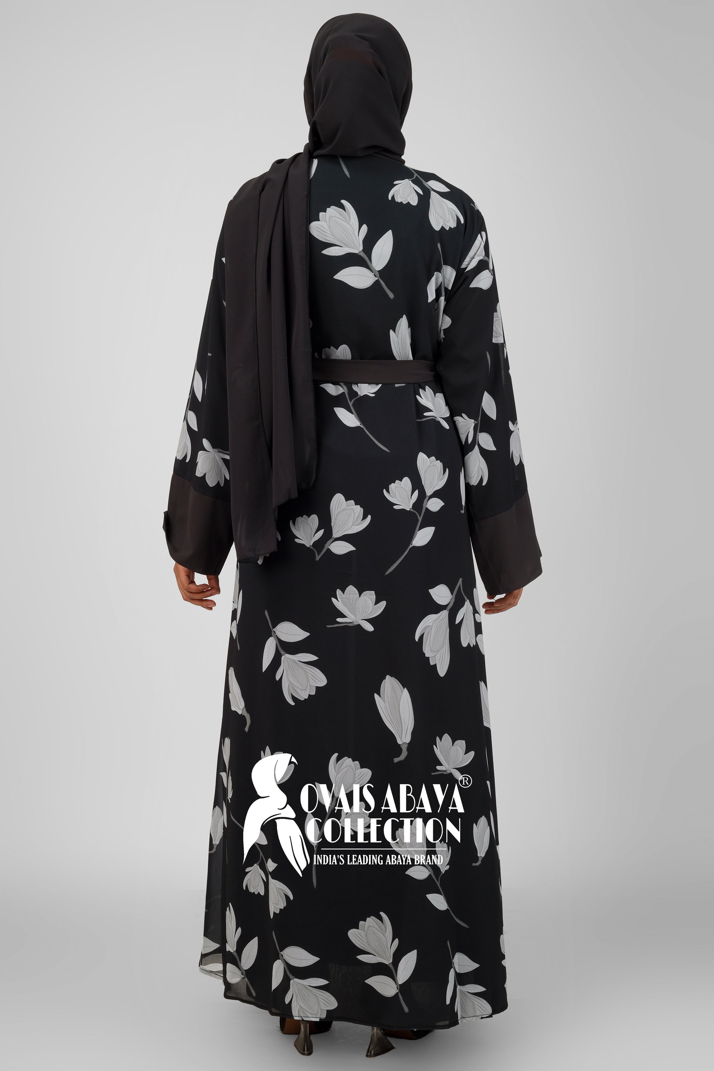 Marhaba Double Shrugs Tai dye Abaya SHADE 4 BLACK ( New - Launch )