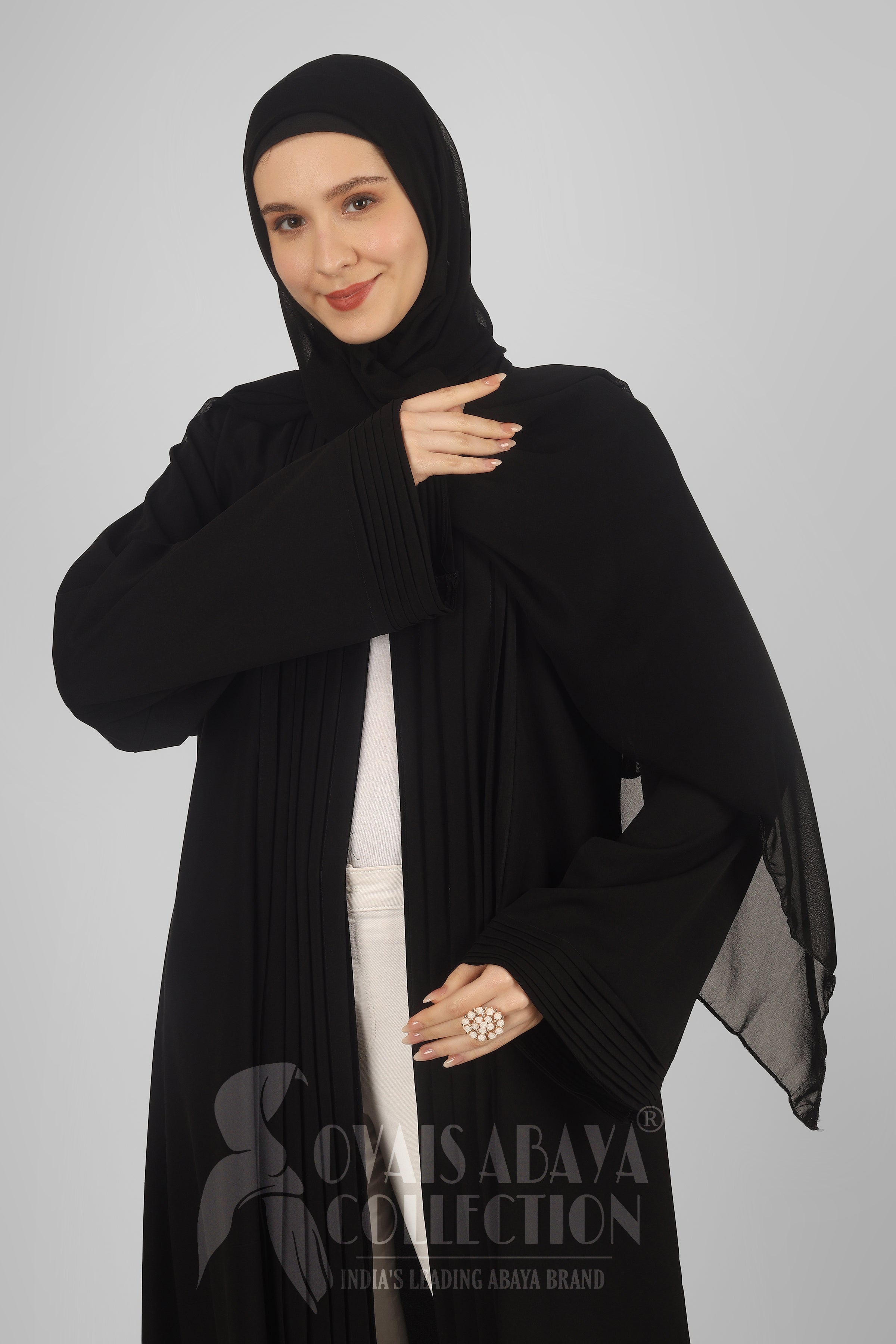 Prada Imported Kimono Abaya BLACK ( Wholesale Price )