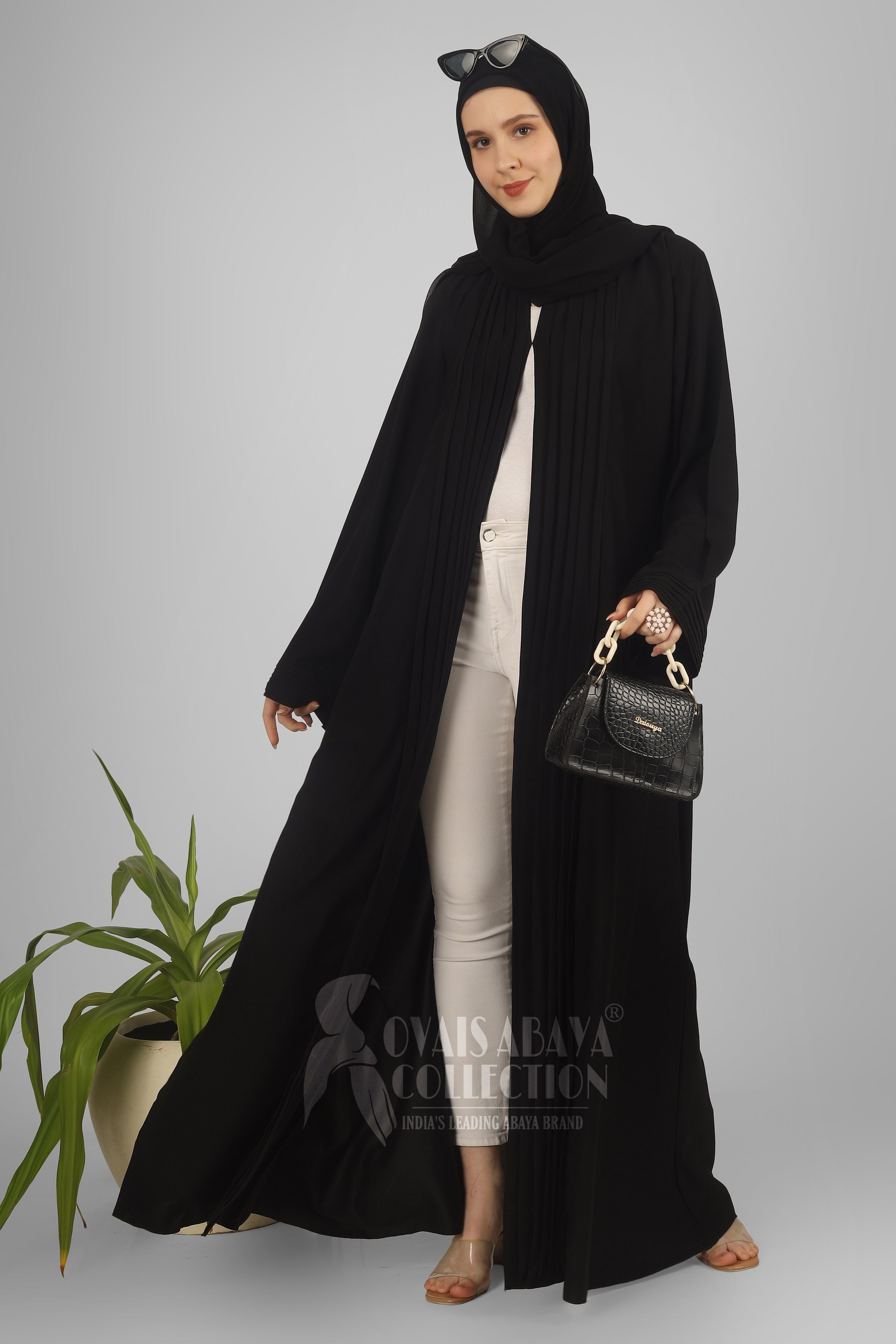 Prada Imported Kimono Abaya BLACK ( Wholesale Price )