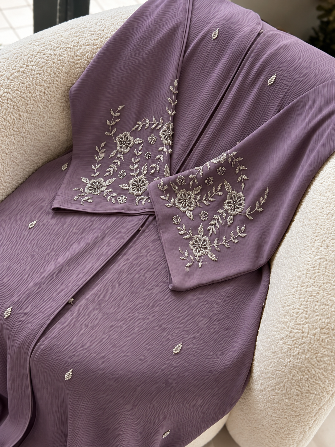 GULMEHER FRONT OPEN ABAYA | LAVENDER