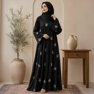 AL-HUSNA EMBROIDERY WORK ABAYA | PRINT- 01