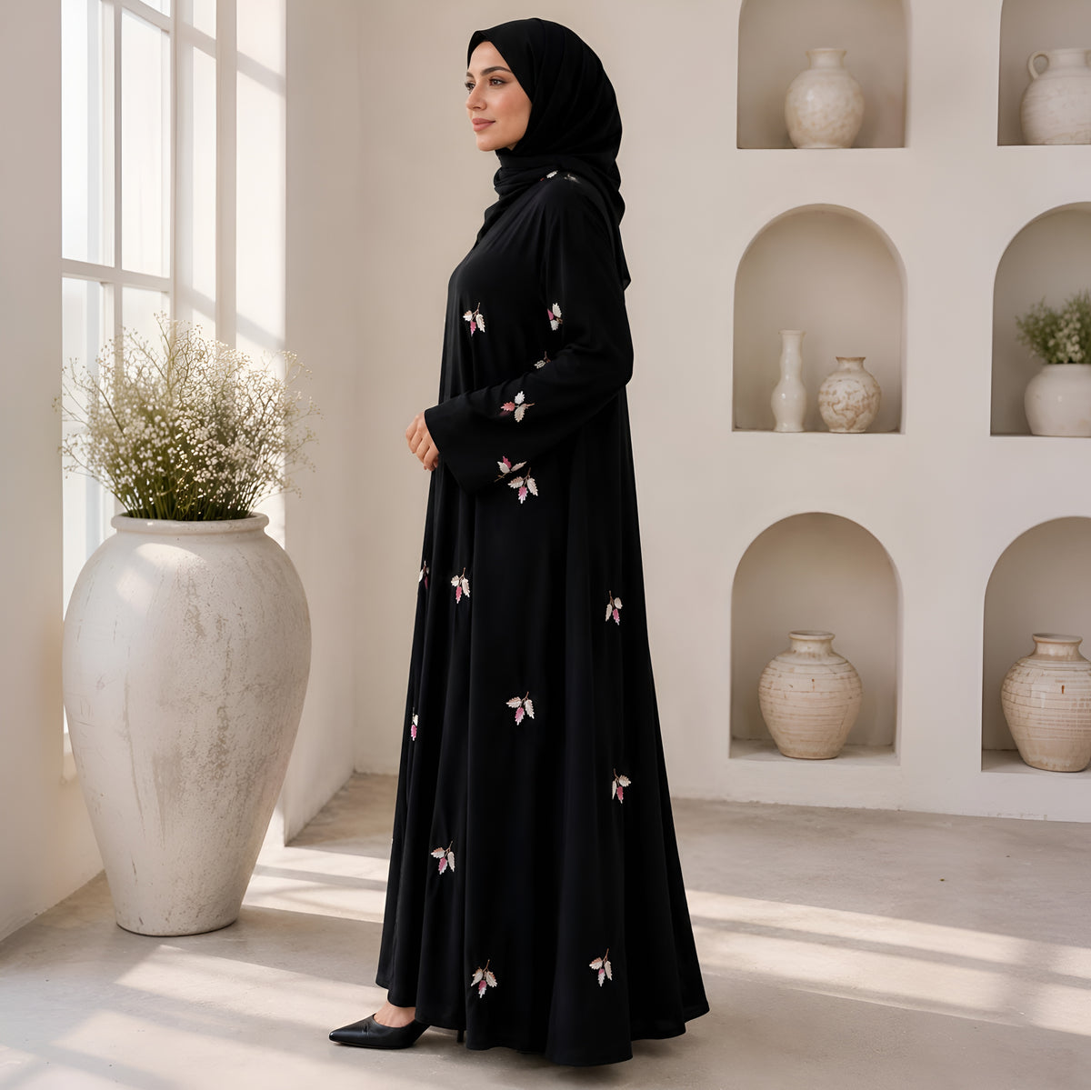 AL-HUSNA EMBROIDERY WORK ABAYA | PRINT- 02