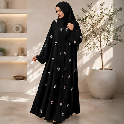 AL-HUSNA EMBROIDERY WORK ABAYA | PRINT- 03