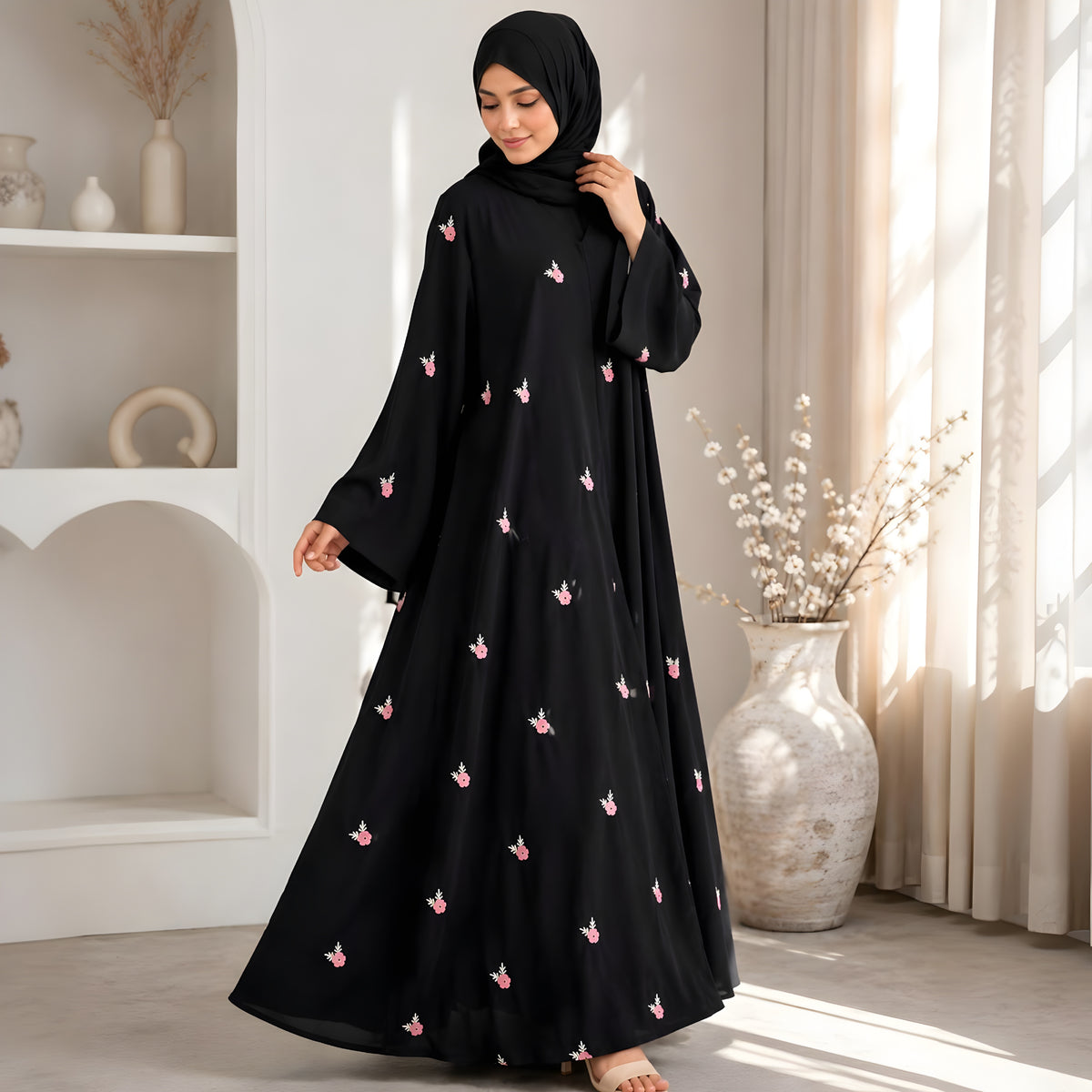 AL-HUSNA EMBROIDERY WORK ABAYA | PRINT- 05