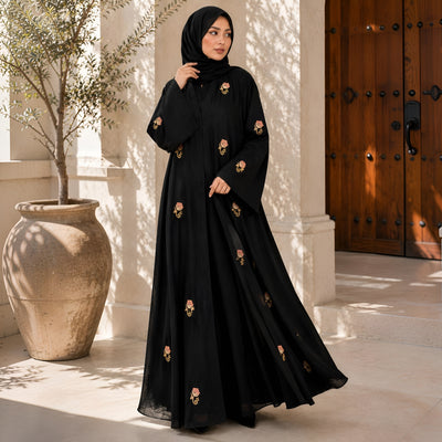 AL-HUSNA EMBROIDERY WORK ABAYA | PRINT- 04