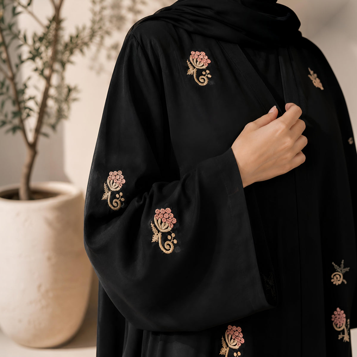 AL-HUSNA EMBROIDERY WORK ABAYA | PRINT- 04