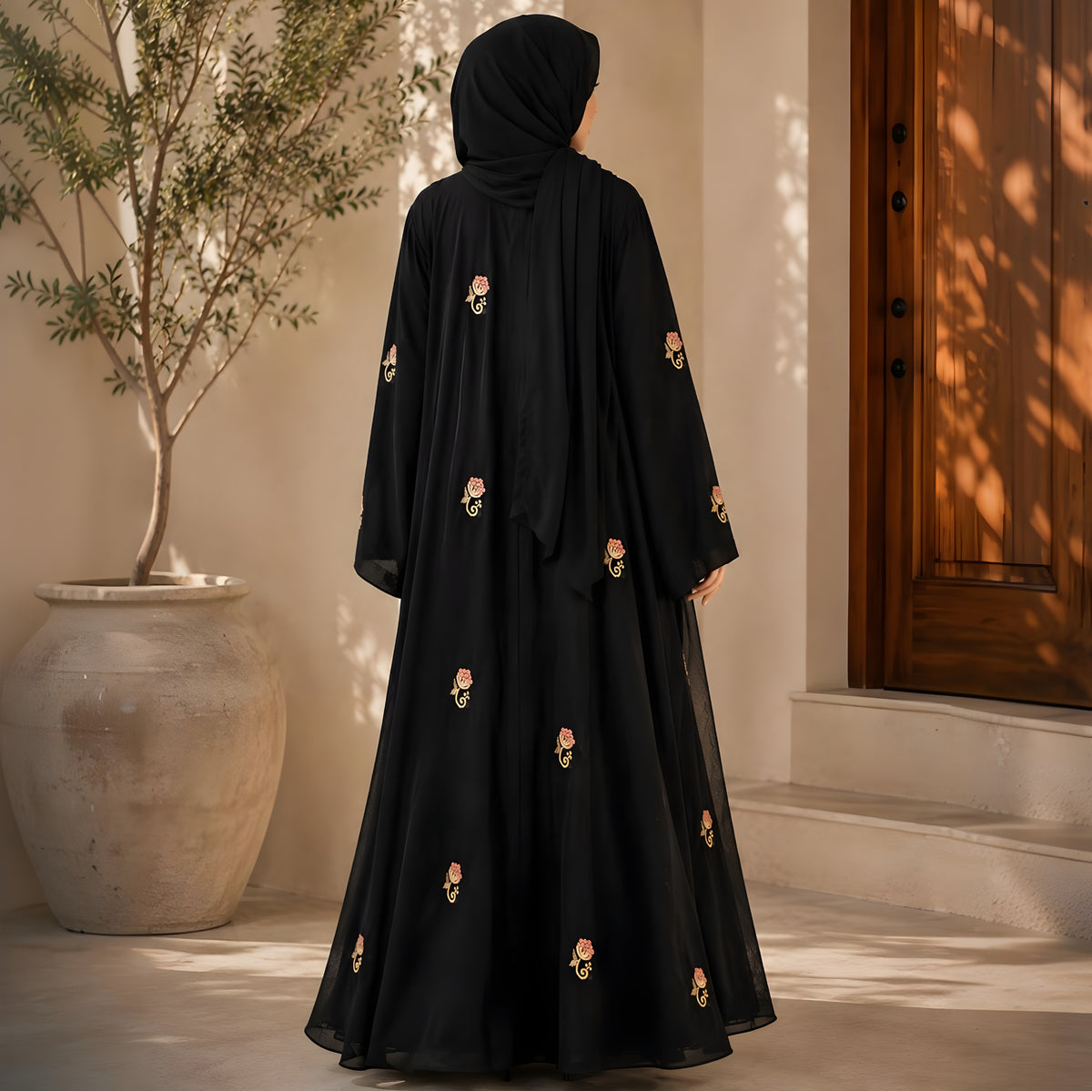 AL-HUSNA EMBROIDERY WORK ABAYA | PRINT- 04
