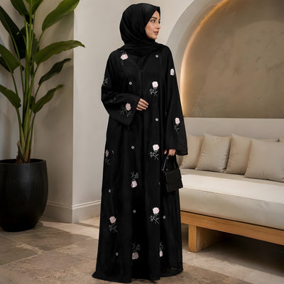 AL-HUSNA FRONT OPEN ABAYA | PRINT- 06