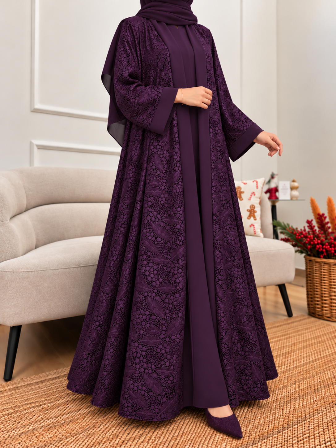 AEMAL DS NET ABAYA | WINE