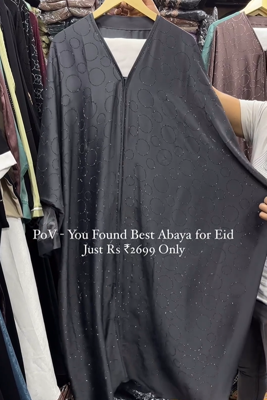 Imported Korean Fabric Kaftaan Abaya GRAY ( NEW EID LAUNCH )