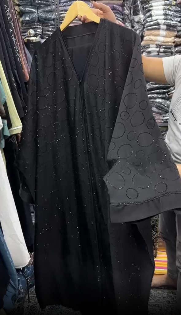 Imported Korean Fabric Kaftaan Abaya BLACK ( NEW EID LAUNCH )