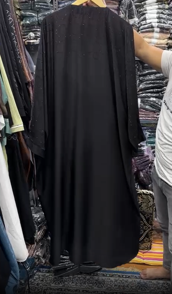 Imported Korean Fabric Kaftaan Abaya BLACK ( NEW EID LAUNCH )