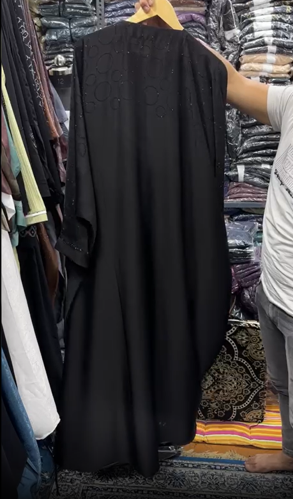 Imported Korean Fabric Kaftaan Abaya BLACK ( NEW EID LAUNCH )