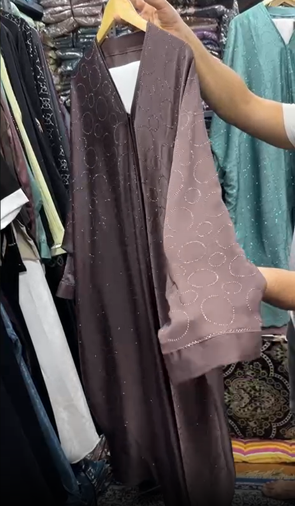 Imported Korean Fabric Kaftaan Abaya COFFEE ( NEW EID LAUNCH )