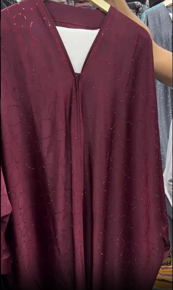 Imported Korean Fabric Kaftaan Abaya MAROON ( NEW EID LAUNCH )