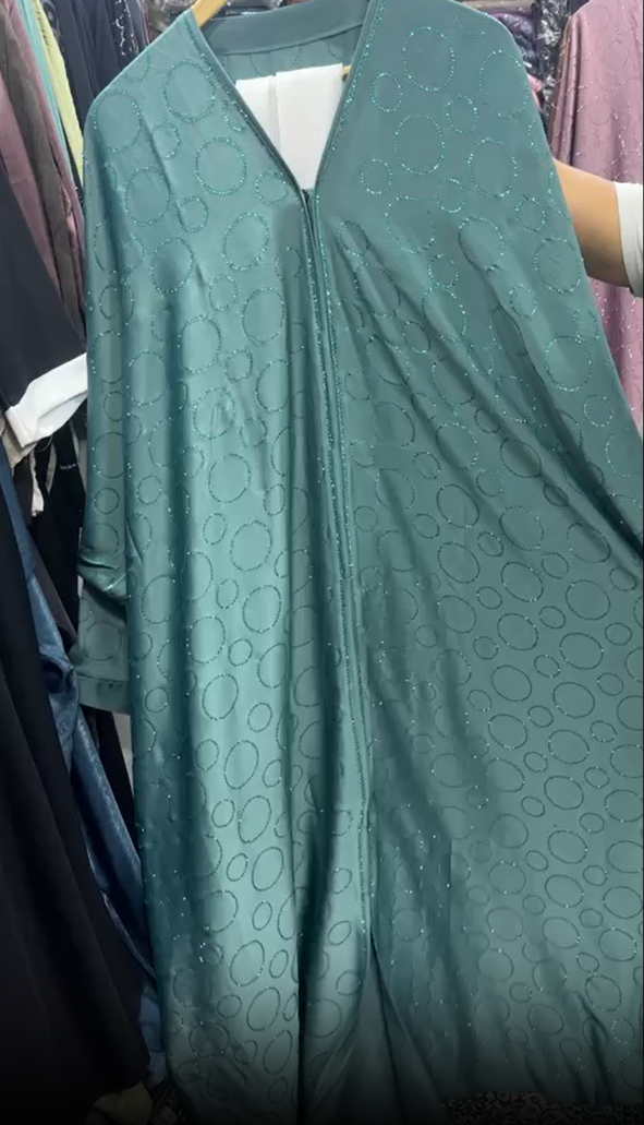 Imported Korean Fabric Kaftaan Abaya SEA GREEN ( NEW EID LAUNCH )