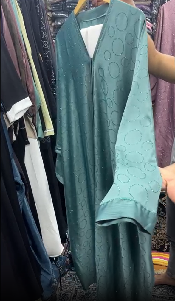 Imported Korean Fabric Kaftaan Abaya SEA GREEN ( NEW EID LAUNCH )