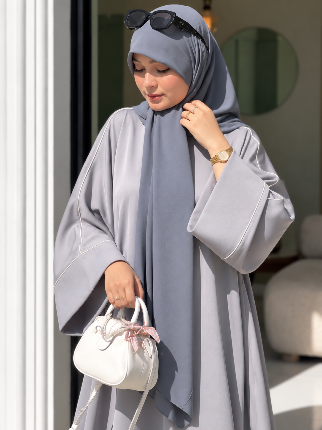 HOORAIN KOREAN ABAYA | GRAY