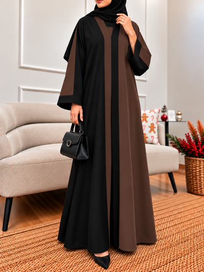 REEBA FULLY CLOSED ABAYA | COFFEE