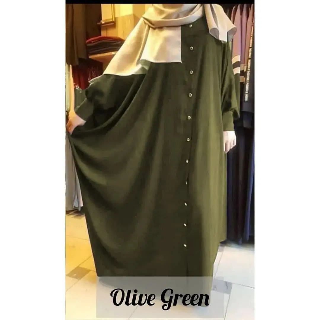 Misbha Demanded Button Kaftan ( OLIVE GREEN )