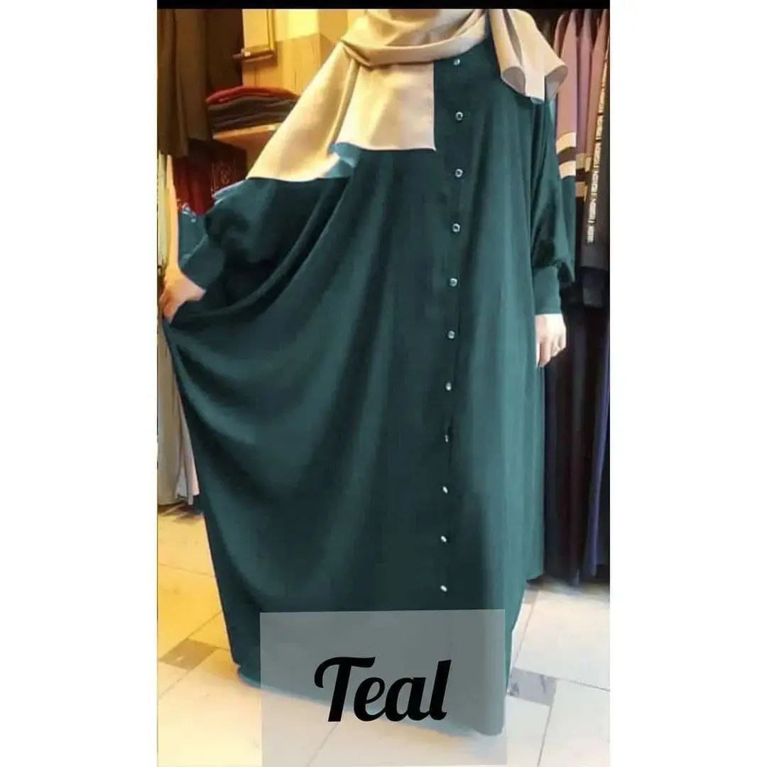 Misbha Demanded Button Kaftan ( TEAL )