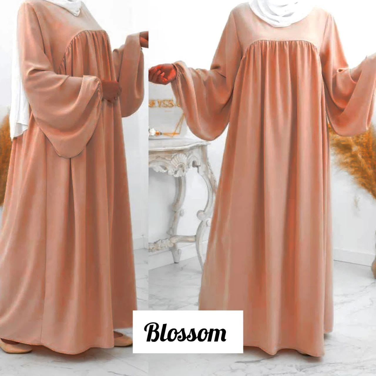 Maryam Plates Baloon Sleeve Abaya ( New Lunch )