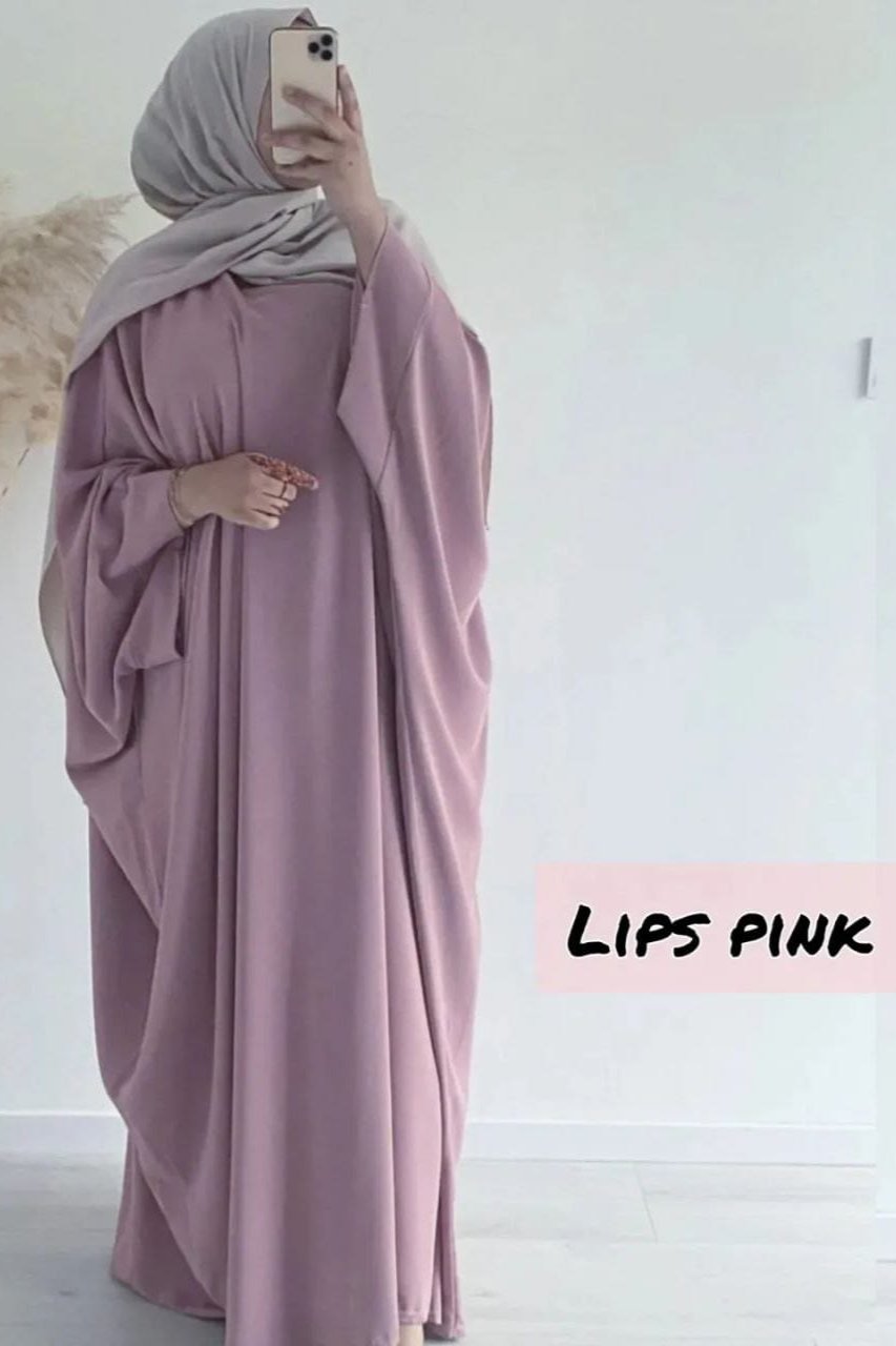 Arebiyan Kaftan Abaya ( NEW - LIPS PINK )