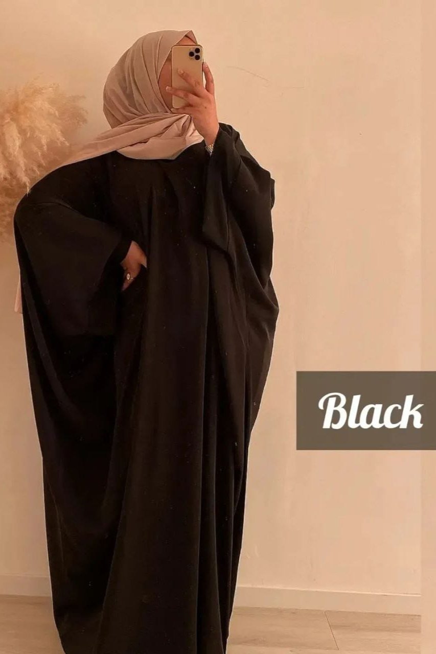 Arebiyan Kaftan Abaya ( NEW - BLACK )