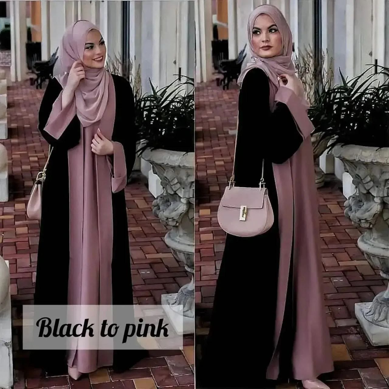 SHRUGS ABAYA PINK