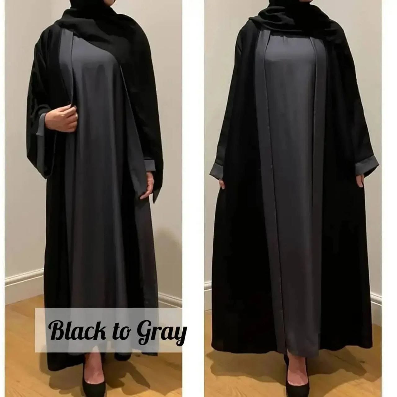 SHRUGS ABAYA GRAY