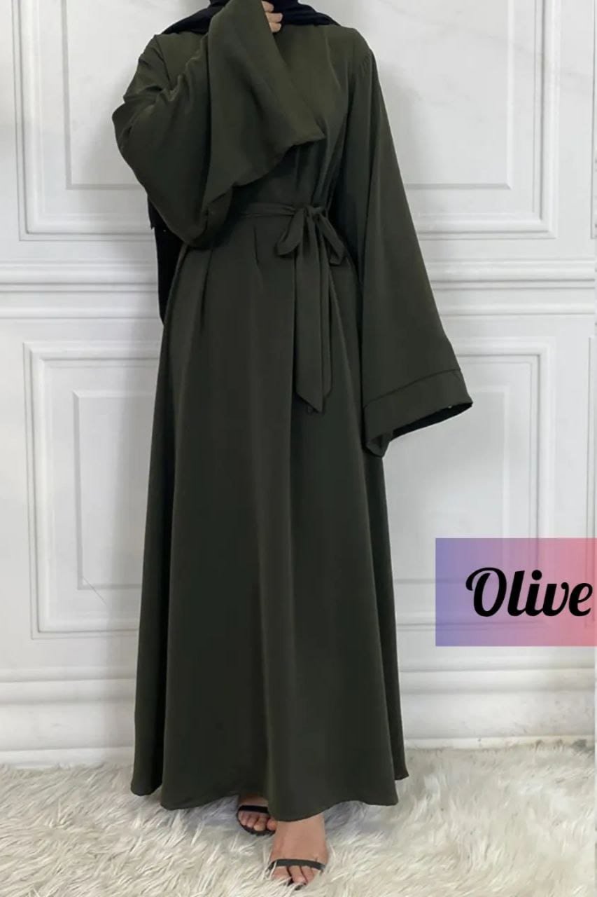 10IN  Daily Wear Basic Abaya - ( OLIVE )