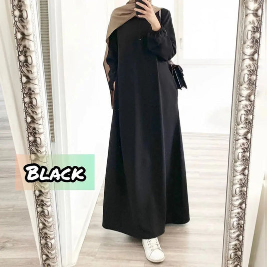 Black Lastic Sleeve Abaya ( New - Edition )