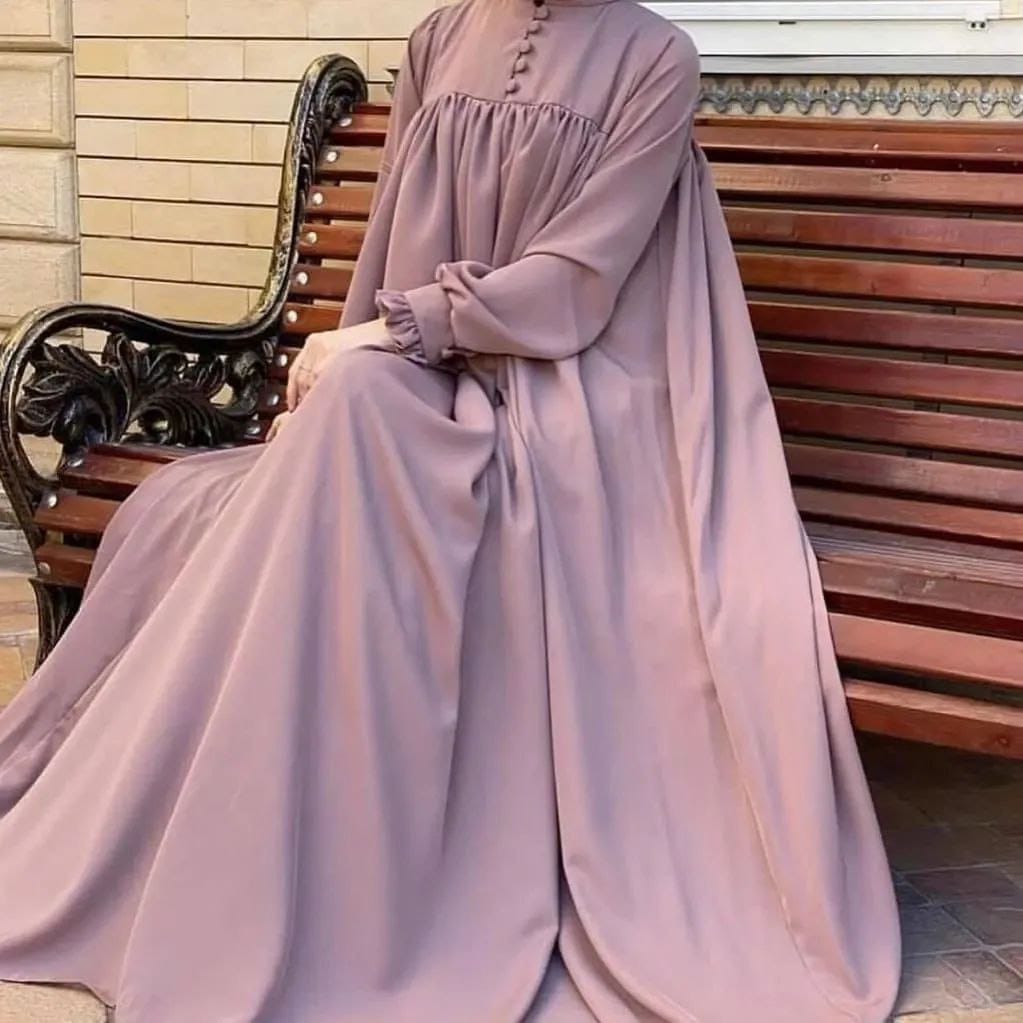 Specal Lilic Pink Plates Abaya ( Limited - Edition )