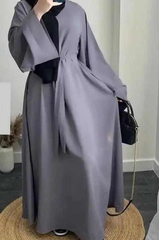 10IN Daily Wear Basic Abaya - (GRAY)