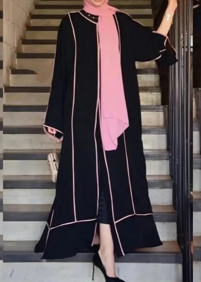 SHEENA MODIFIED ZIPPER ABAYA | PINK