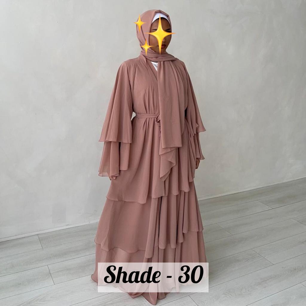 Maleshiyan 3 Layar Abaya ( Imported & Limited Stock ) - Shade 30
