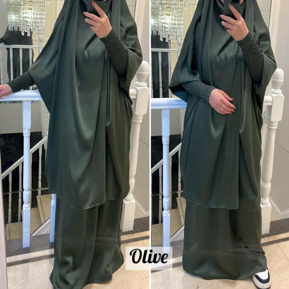 Premium Jersey Jilbab Olive