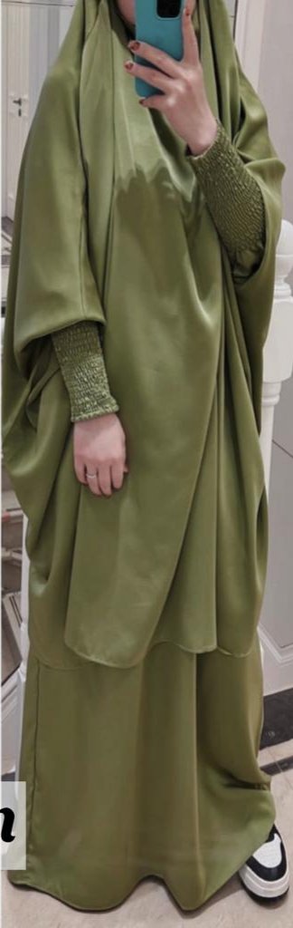 2 piece Jilbab with Skirt Best of Daily Wear - ( PISTA GREEN   )