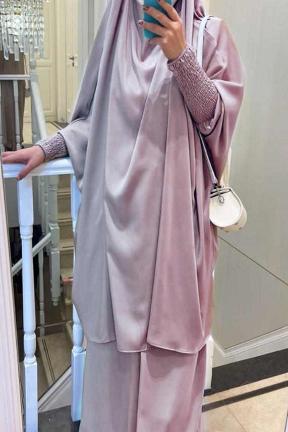 2 piece Jilbab with Skirt Best of Daily Wear - ( LITE GHESTNUT  )