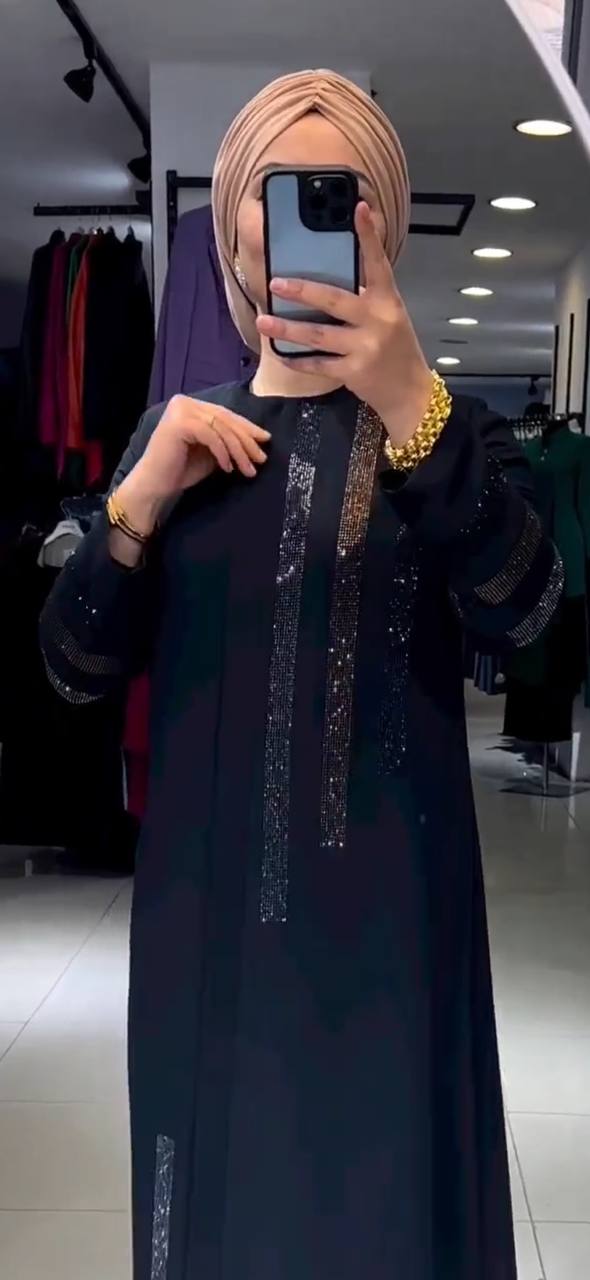 Saima Zipper Abaya ROYAL BLUE ( NEW LAUNCH )