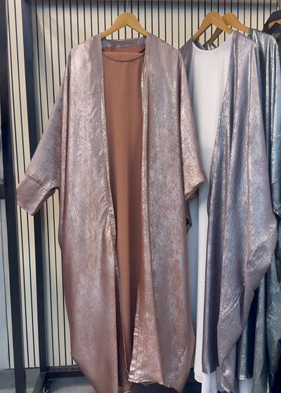 AL-HURIYA DOUBLE SHRUG ABAYA | DARK NUDE