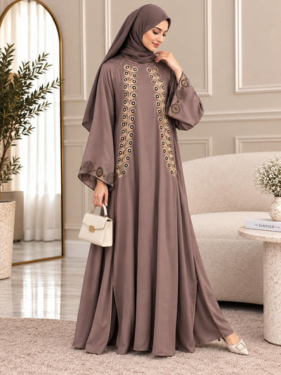 001 - SABA FULLY CLOSED ABAYA | NUDE