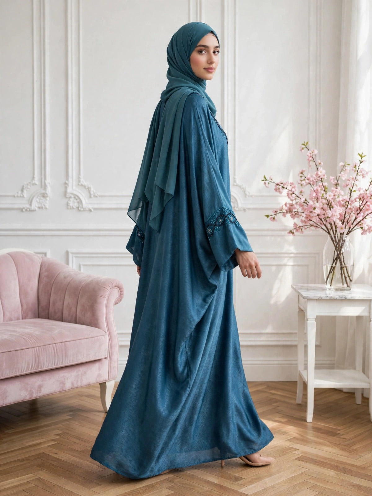 GULAFSHA HANDWORK ABAYA | BLUE