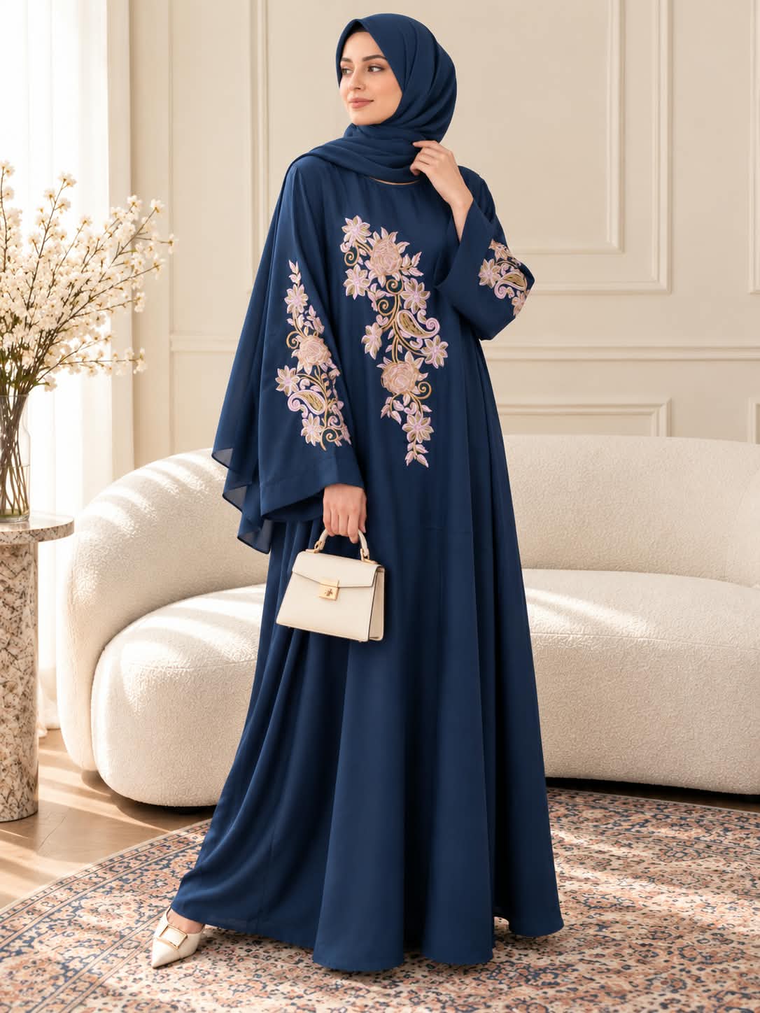006 - KANIZA FULLY CLOSED ABAYA | TEAL