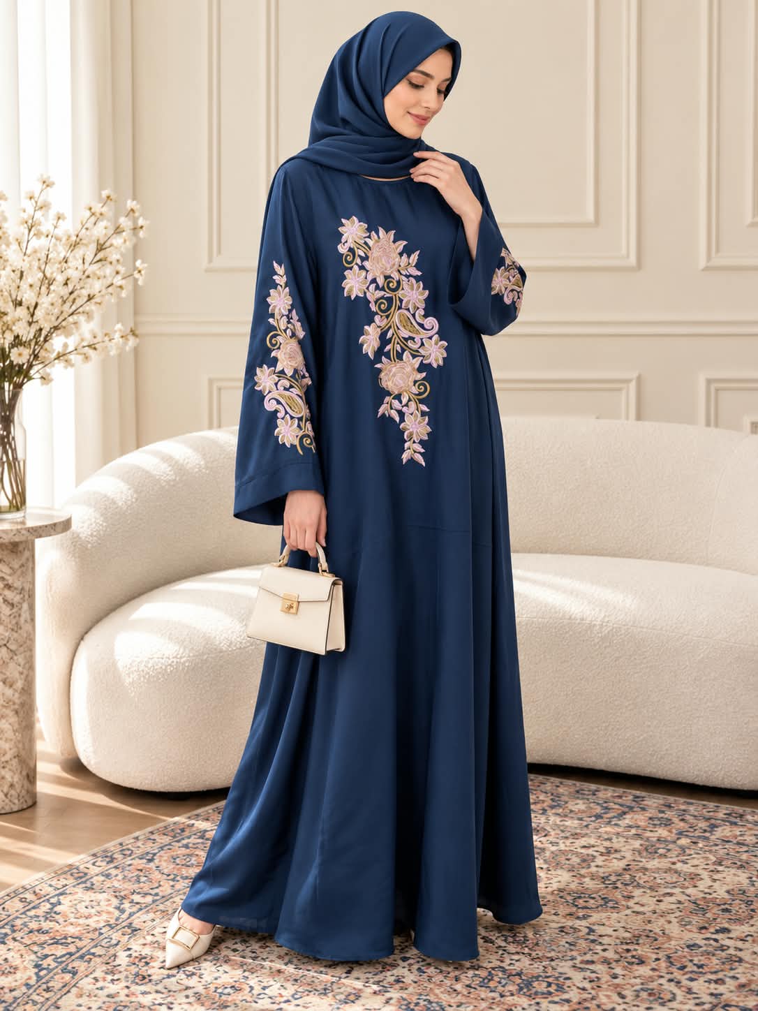 006 - KANIZA FULLY CLOSED ABAYA | TEAL